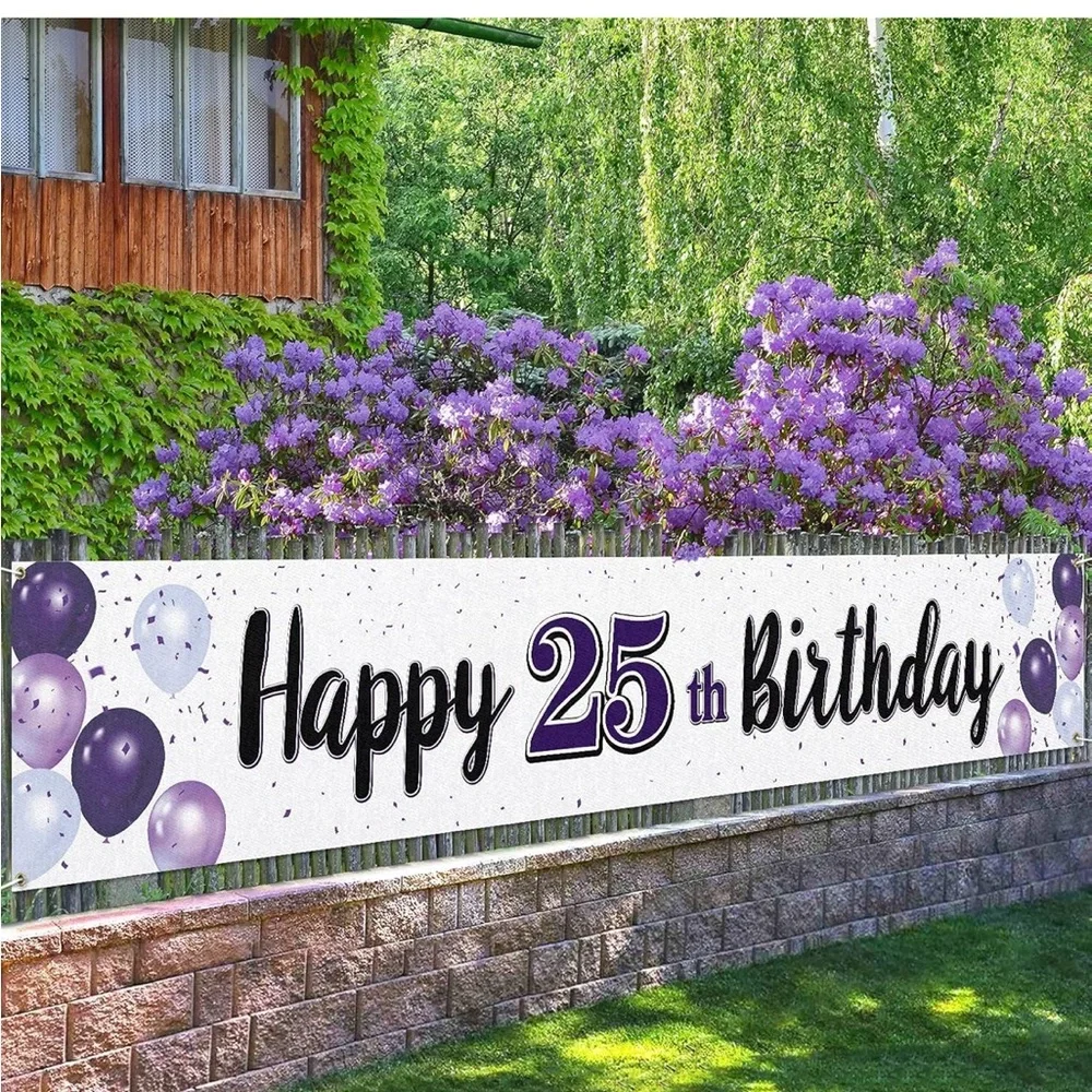 Happy 25th Birthday Banner